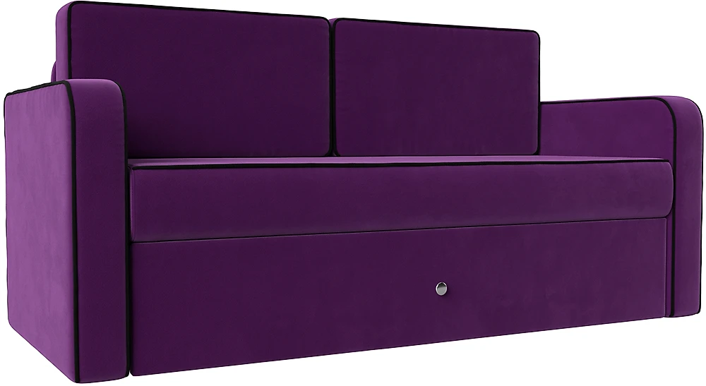 Выкатной диван-кровать Смарт Вельвет Фиолетовый-Черный