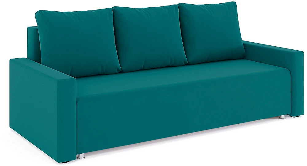 Синий прямой диван Олимп Дизайн 19