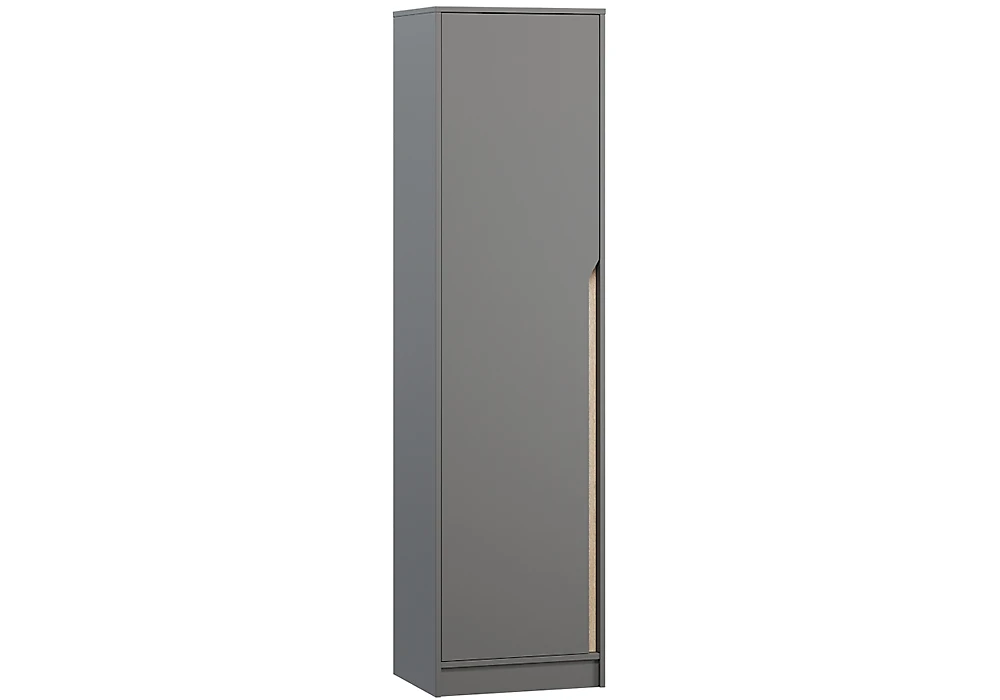 Шкаф серого цвета  Монс 1-створчатый Дизайн-3