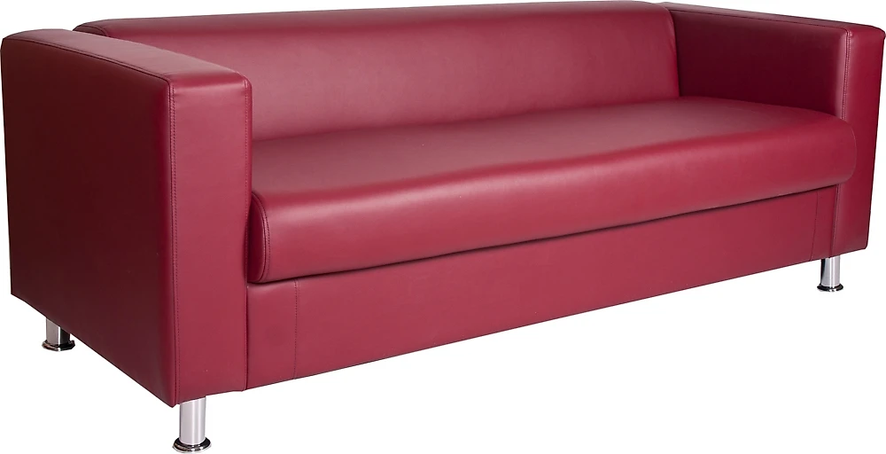 Прямой диван из экокожи Блюз 10.04 трехместный