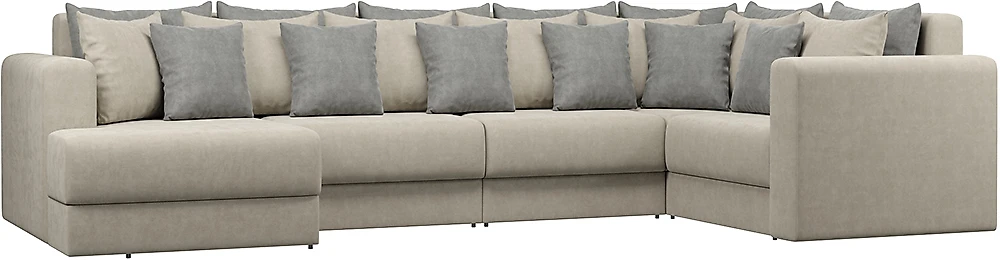 Угловой диван из велюра Манхеттен-П Дизайн 6