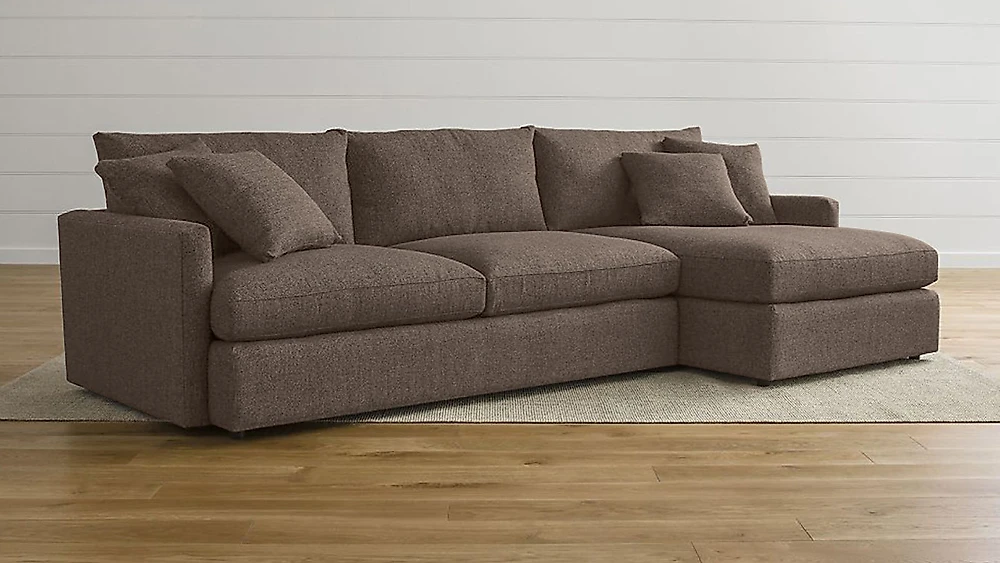 Элитный угловой диван Стелф с оттоманкой Дизайн 4