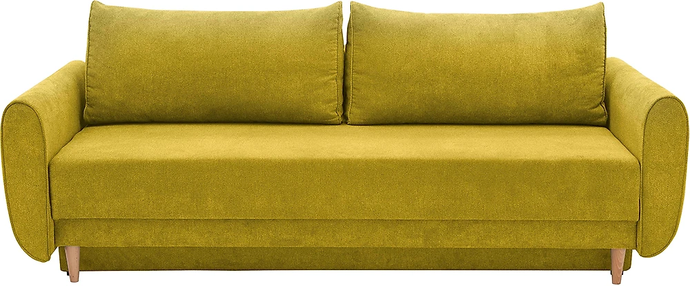 Жёлтый прямой диван Динаро Дизайн 3