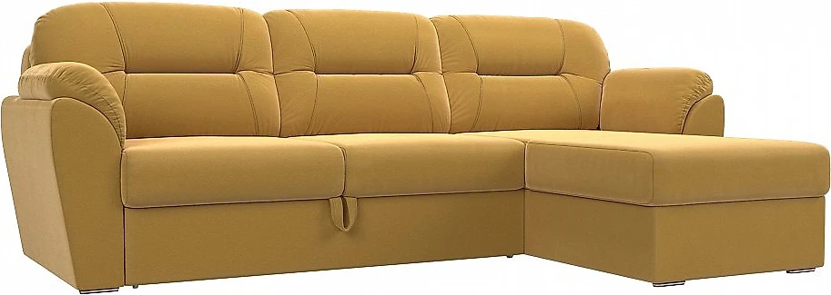 Угловой диван в классическом стиле Бостон Вельвет Еллоу