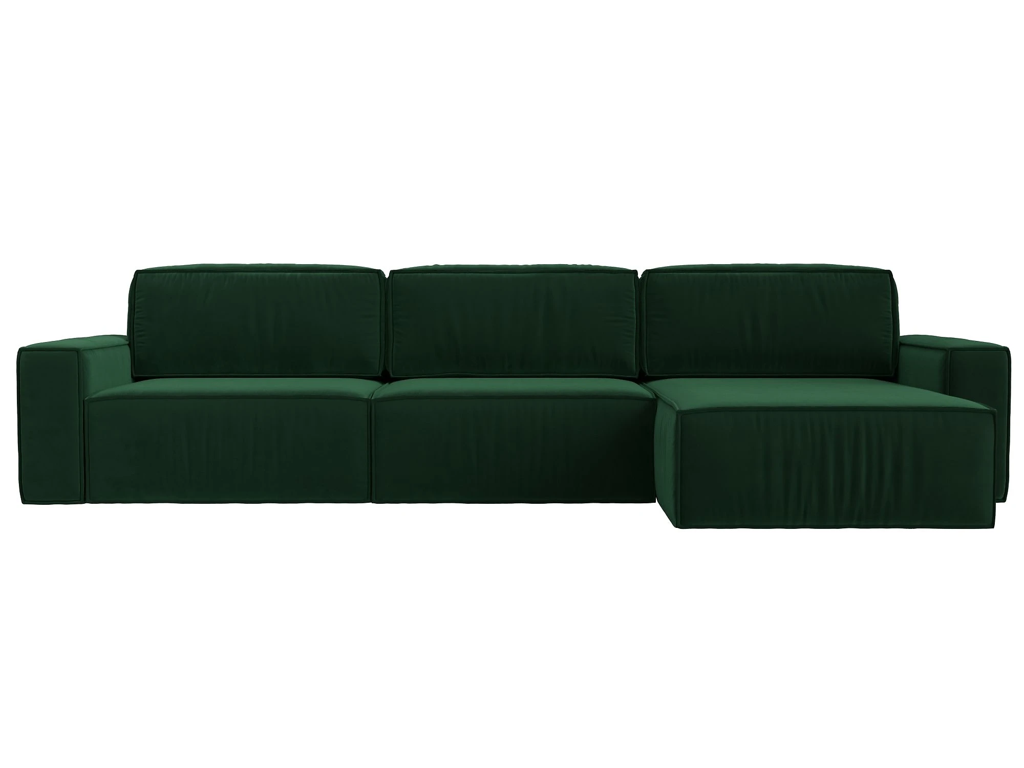 Угловой диван с левым углом Прага Классик лонг Плюш Дизайн 4