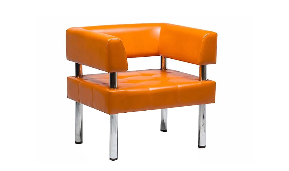 Кресло из экокожи Бизнес78х78 Оранжевый