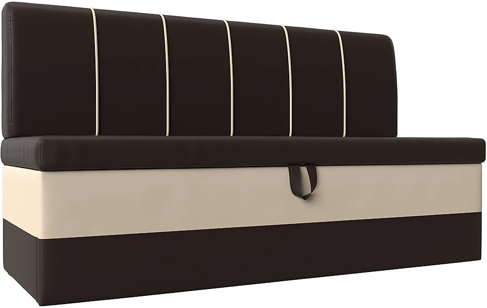 Кожаный диван на кухню Энигма Микс Браун