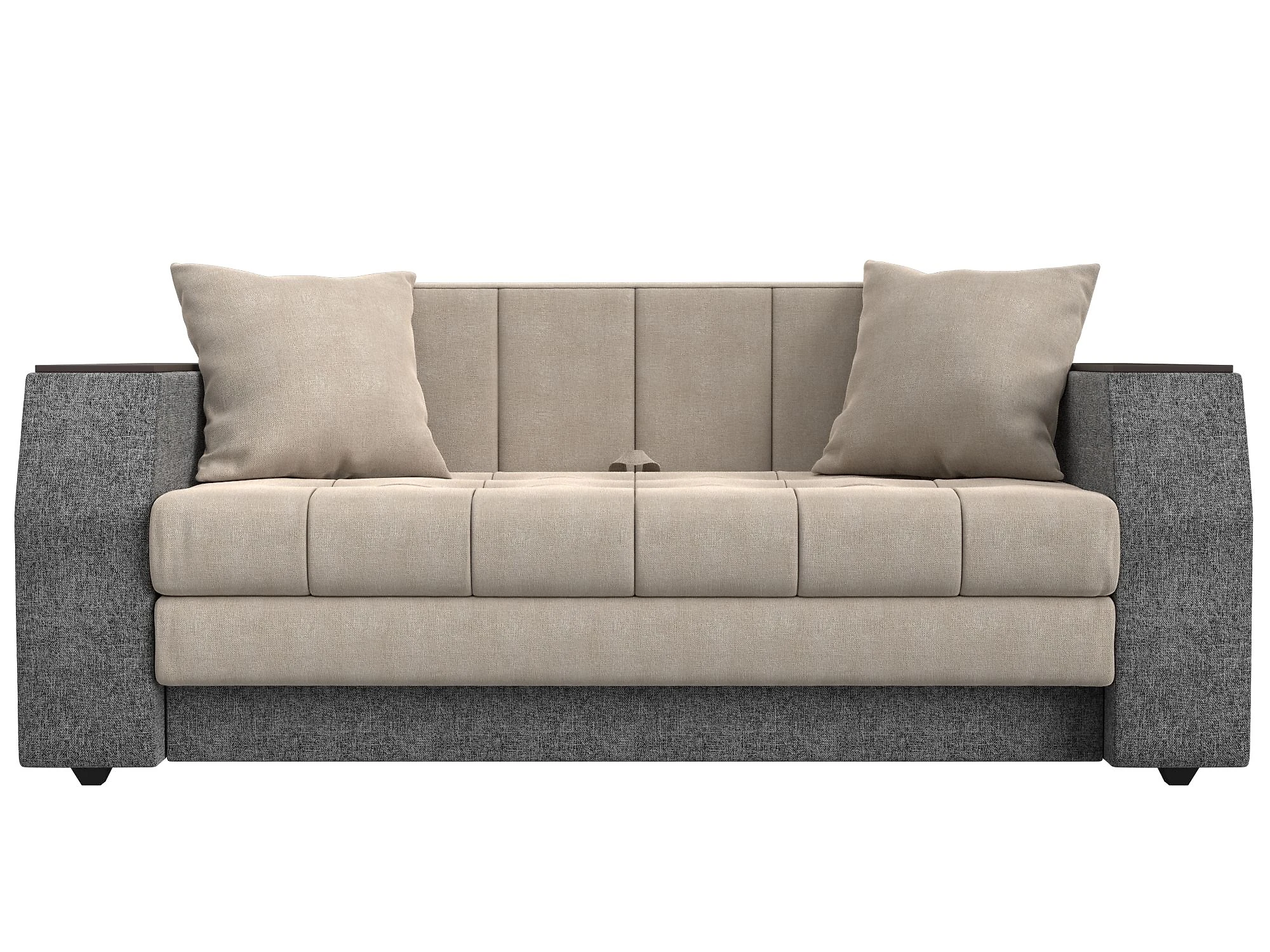 Прямой диван серого цвета Атлант мини Кантри Дизайн 6