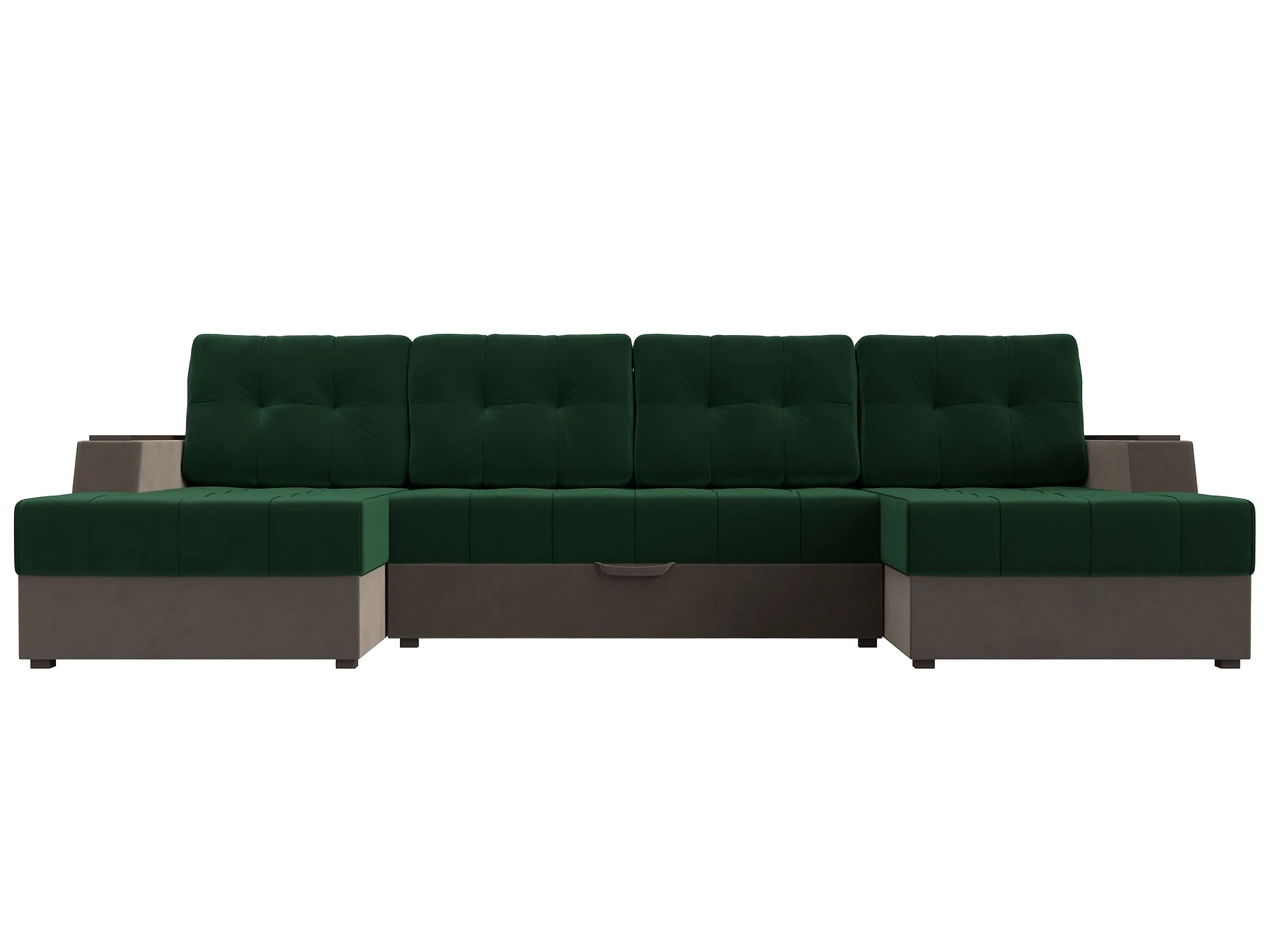 Зелёный модульный диван Эмир-П Плюш Дизайн 11
