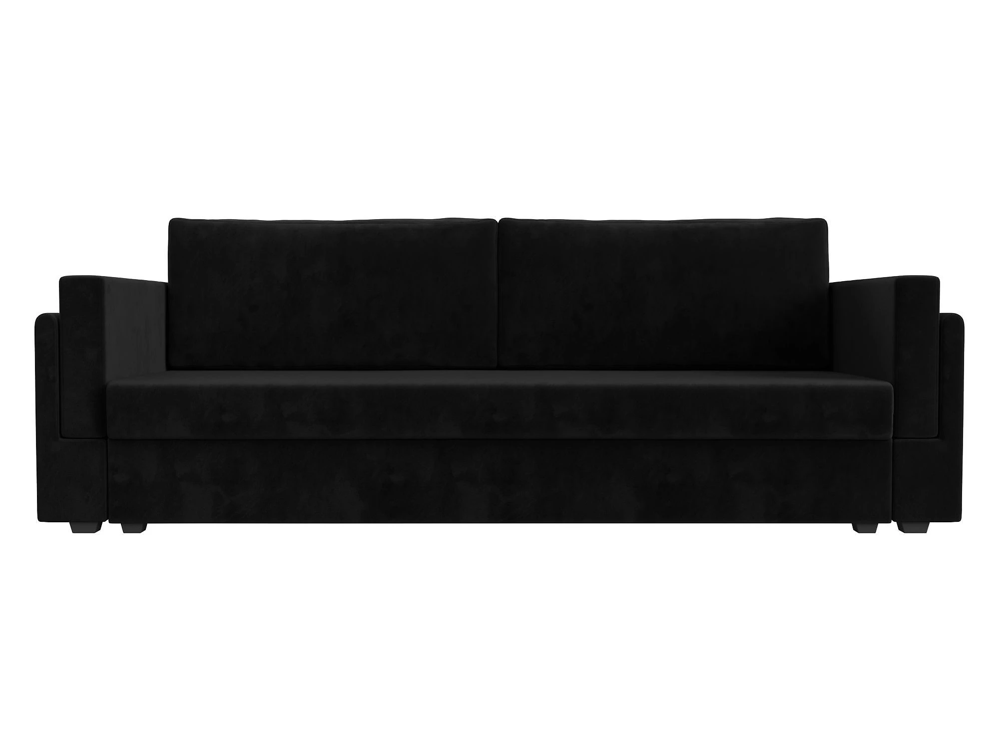 Чёрный диван Лига-007 Плюш Дизайн 8