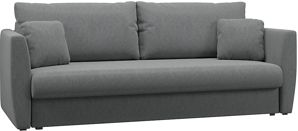 Прямой диван серого цвета Малага Меланж-2