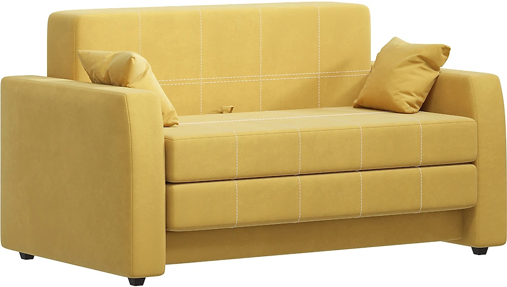 Жёлтый прямой диван Малютка Плюш Мастард