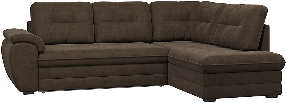 Угловой диван в классическом стиле Мигель Плюш Шоколад