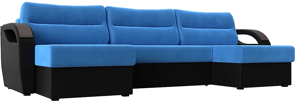 Угловой диван из велюра Форсайт Микс Плюш 3