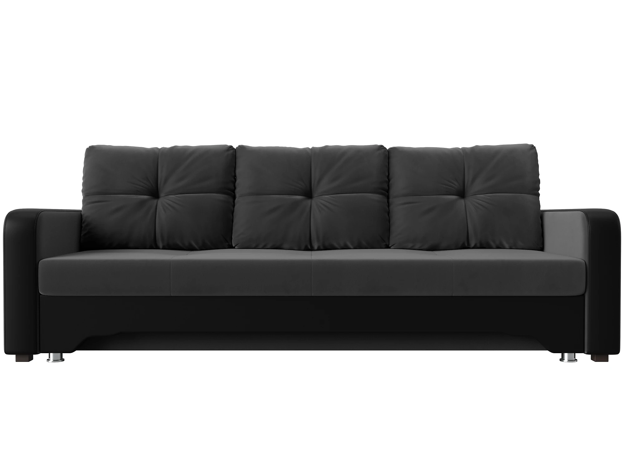 Прямой диван серого цвета Ник-3 Плюш Дизайн 6