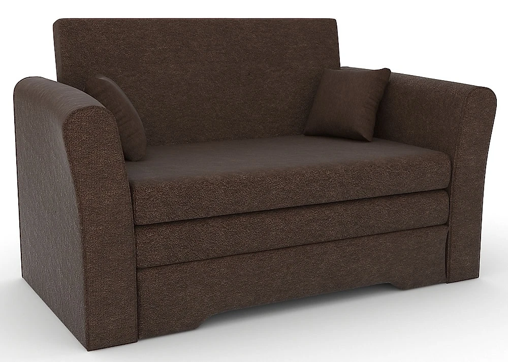 Выкатной диван с ящиком для белья Браво Браун