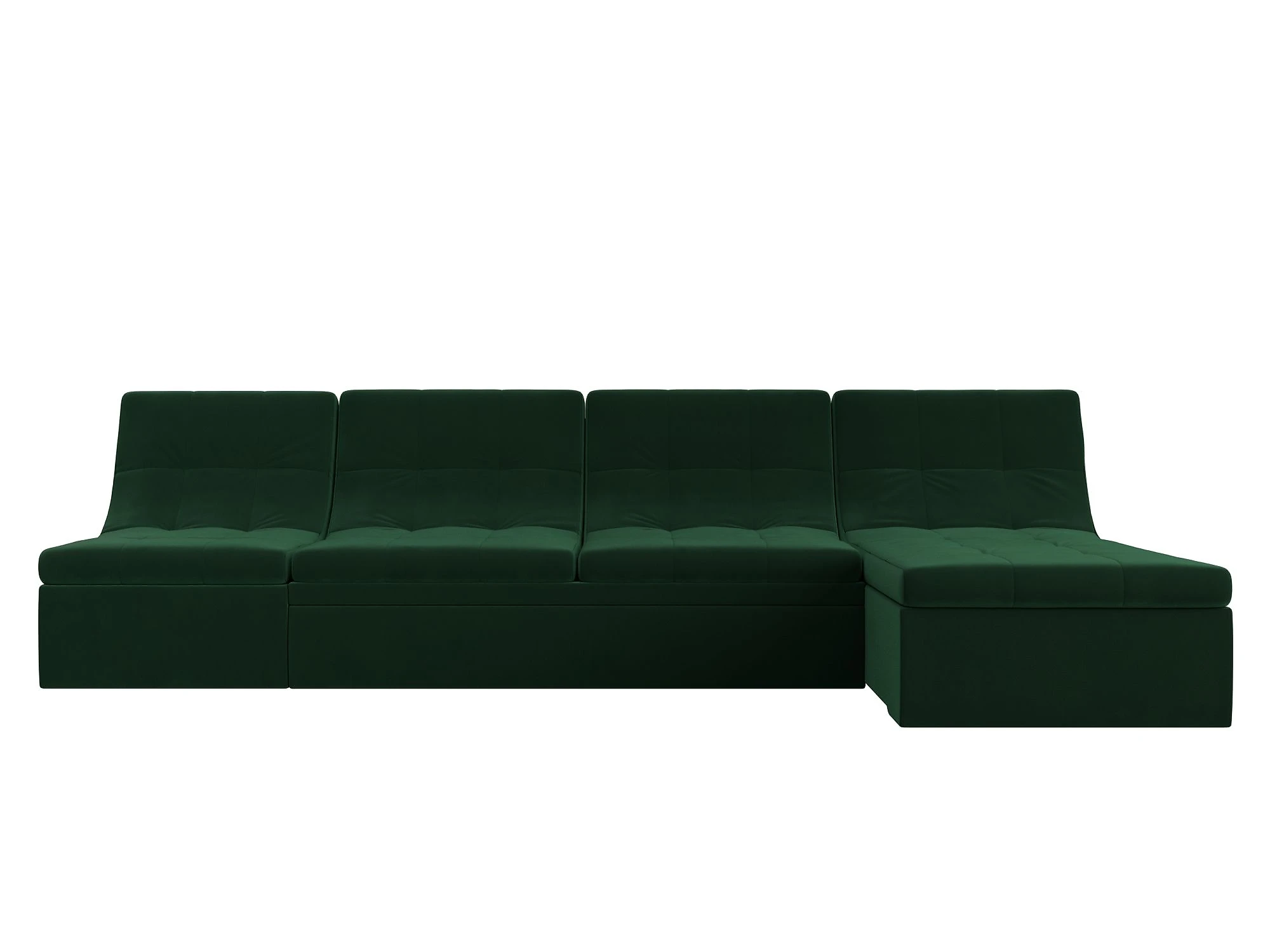 Зелёный модульный диван Холидей Плюш Грин дельфин
