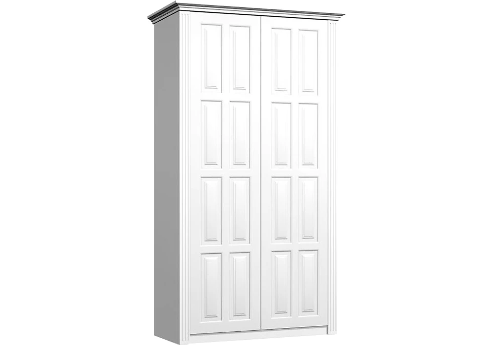 Шкаф белый распашной Классика Люкс-7 2 двери