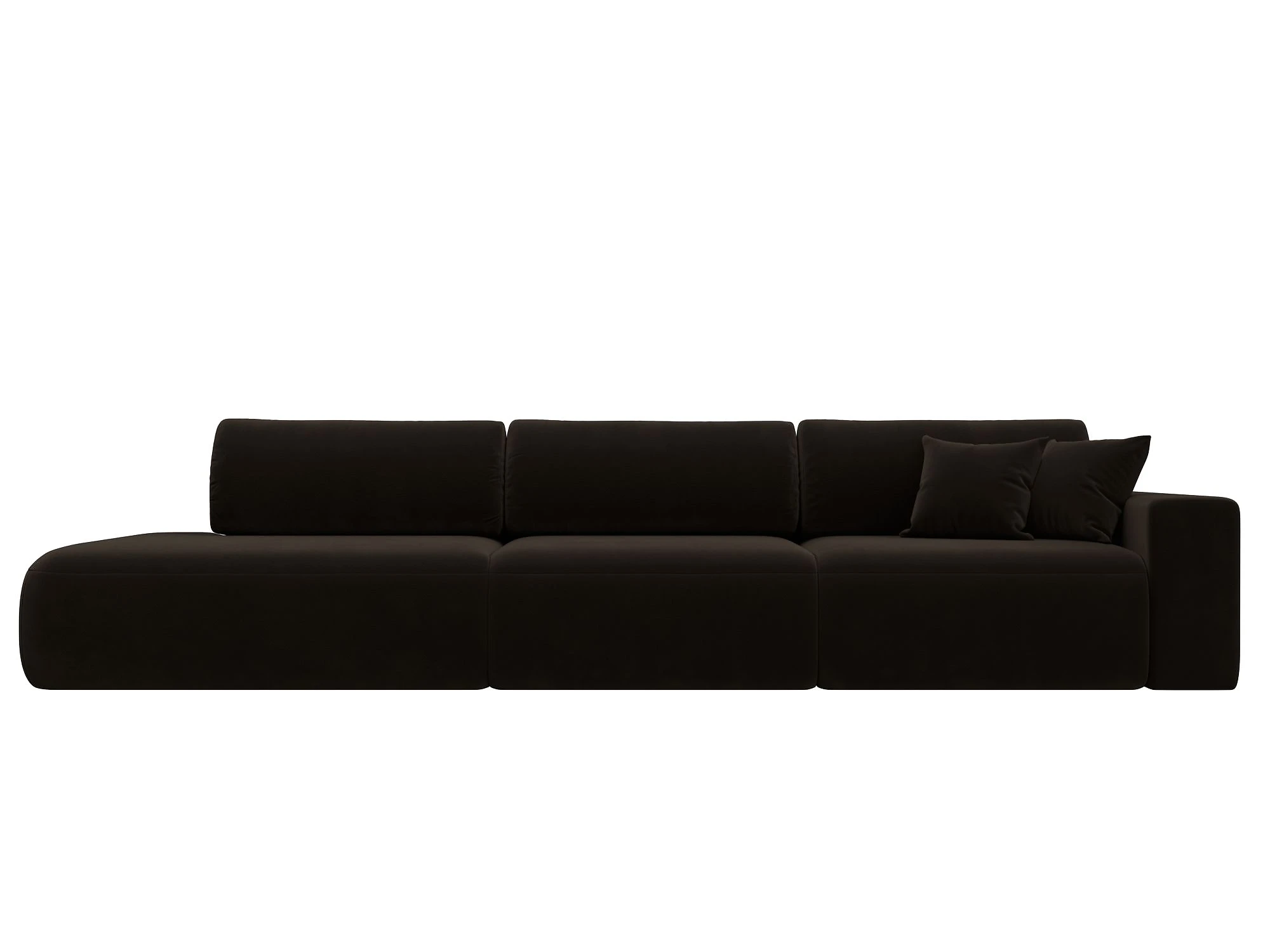 Коричневый диван Лига-036 Модерн Лонг Дизайн 3