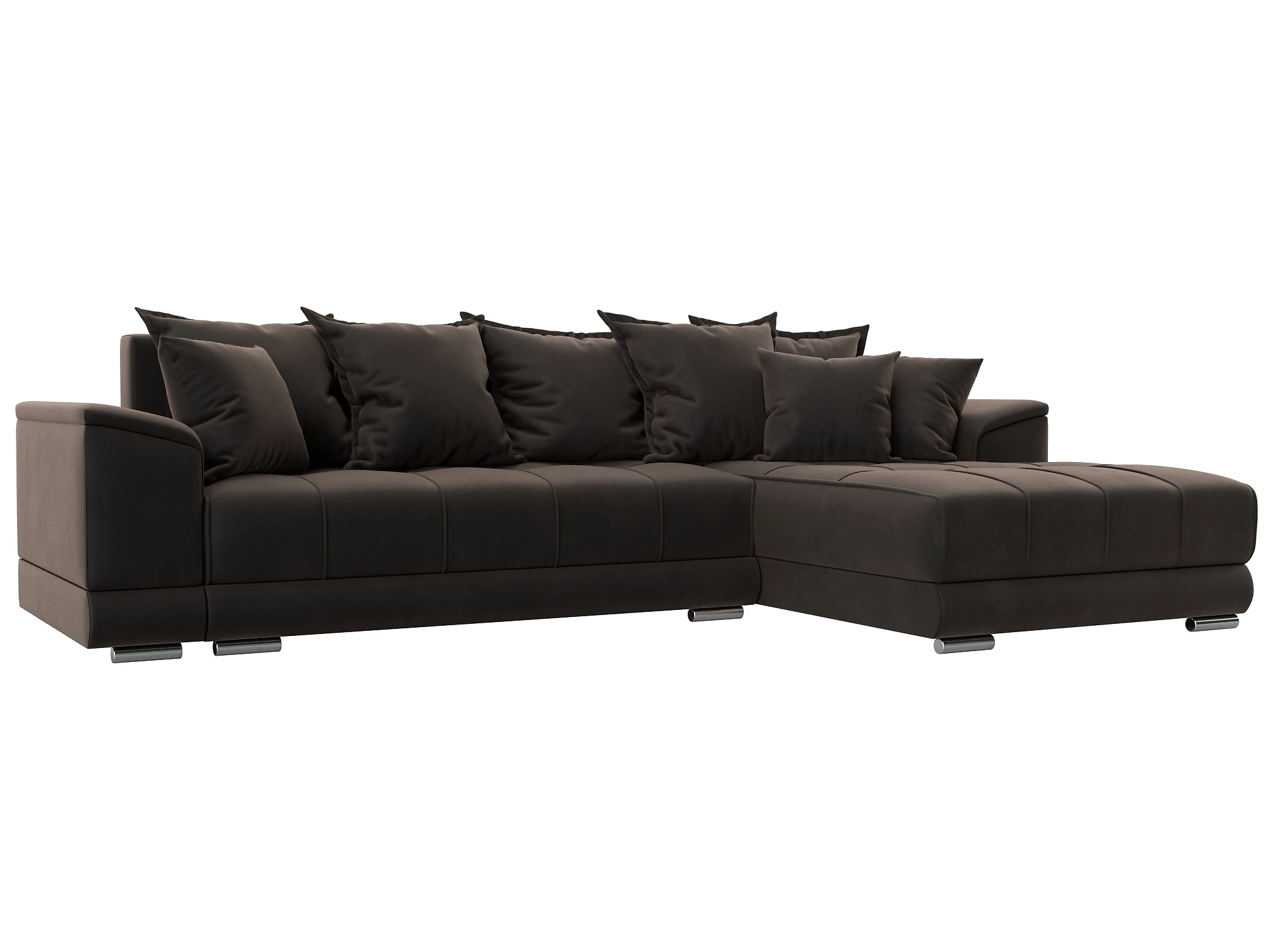 Угловой диван с левым углом НордСтар Плюш Дизайн 5