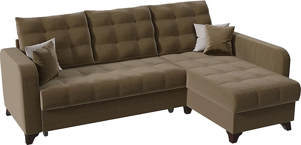 Угловой диван с подушками Беллано (Белла) Кварц