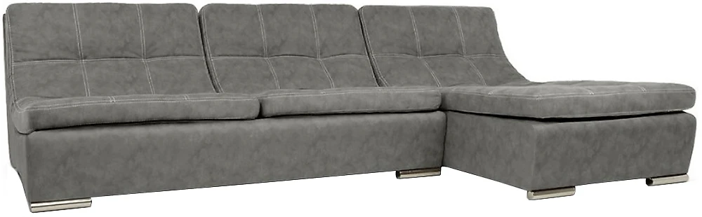  угловой диван с оттоманкой Монреаль-1 Замша Grey