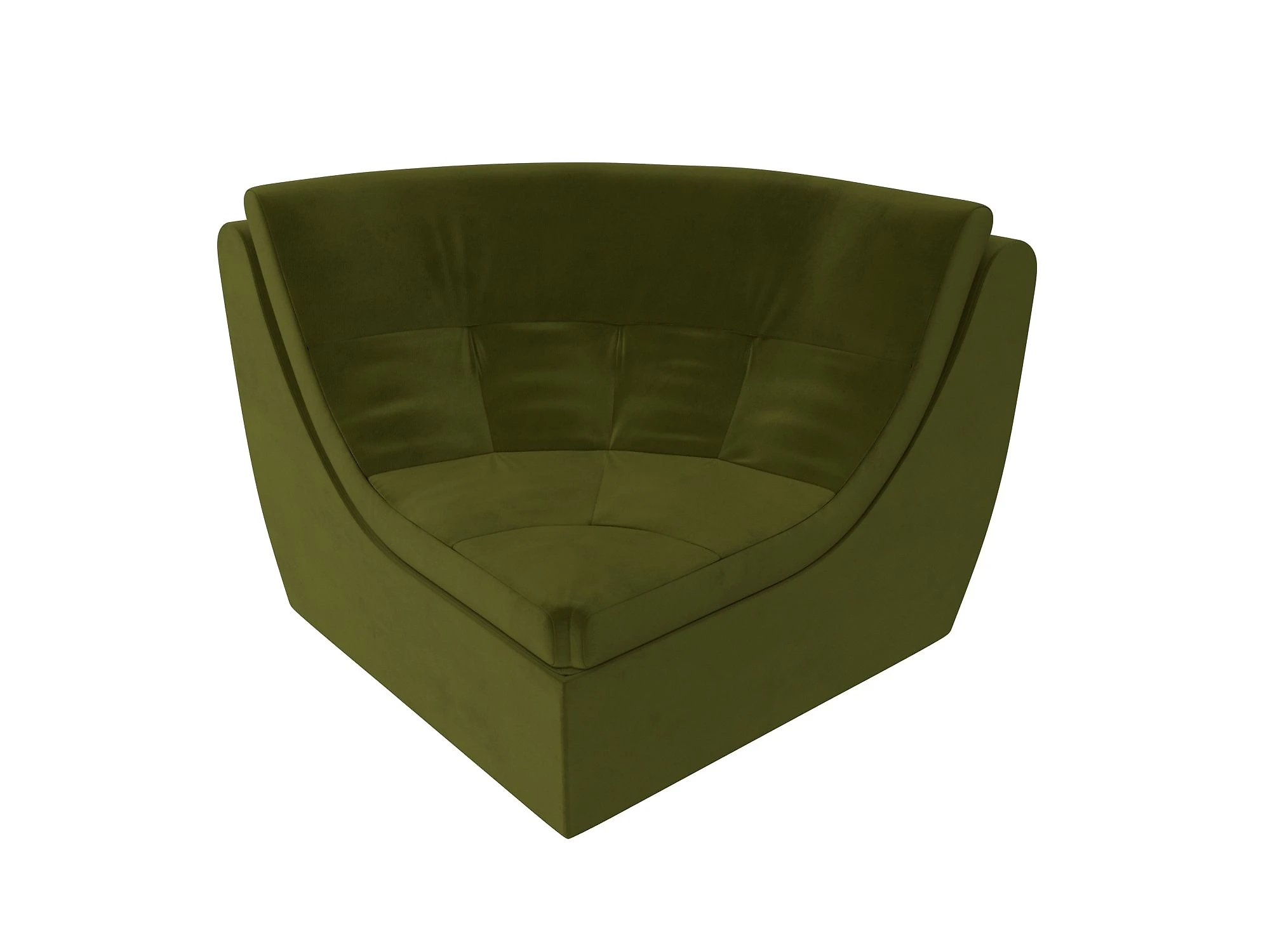 Зелёное кресло Холидей угловое Дизайн 2