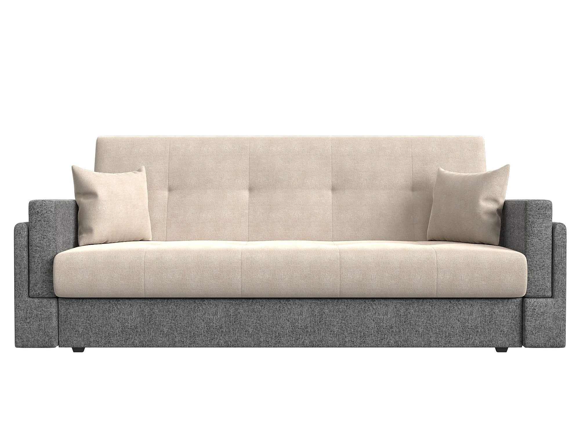 Прямой диван серого цвета Лига-015 Кантри Дизайн 1 книжка