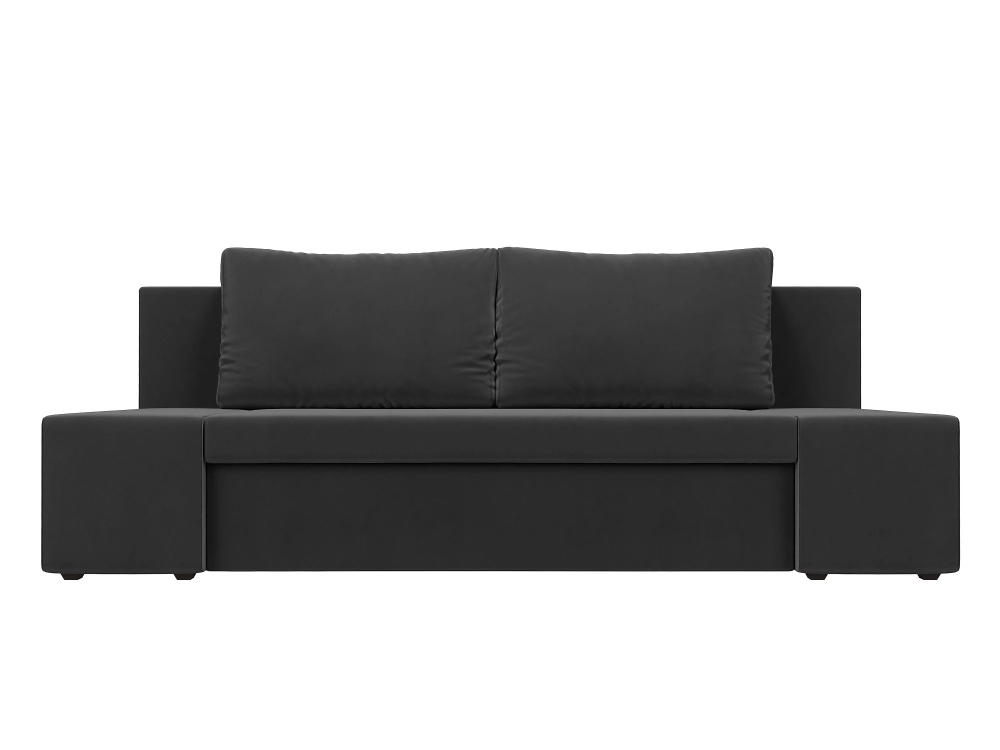 Прямой диван серого цвета Сан Марко Плюш Дизайн 6