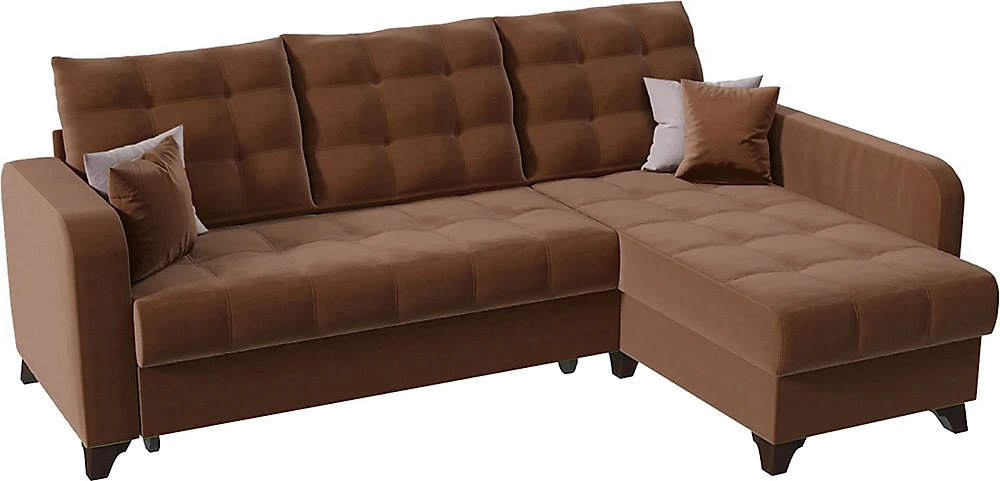 Угловой диван с подушками Беллано (Белла) Какао