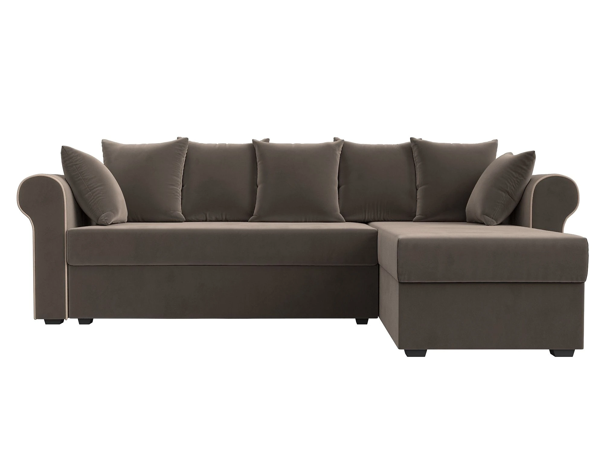 Угловой диван с подушками Рейн Плюш Дизайн 5