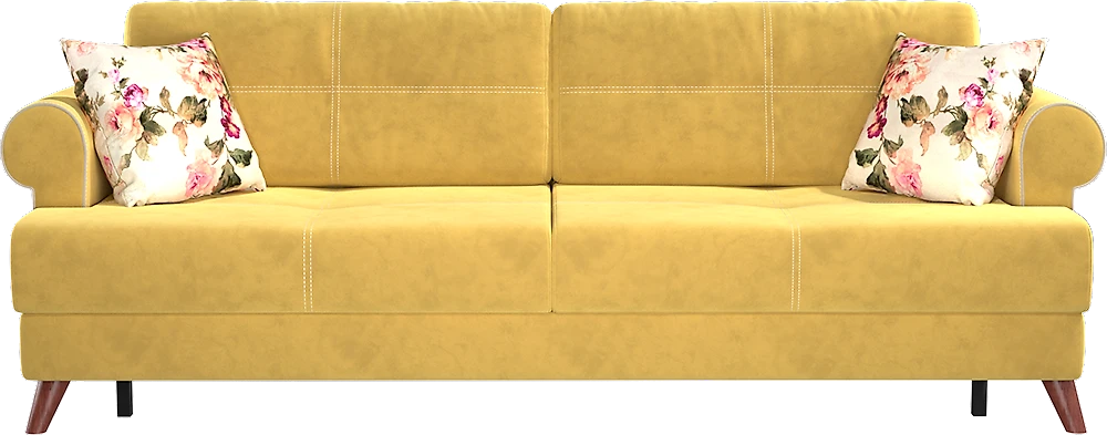 Жёлтый прямой диван Аманда Еллоу