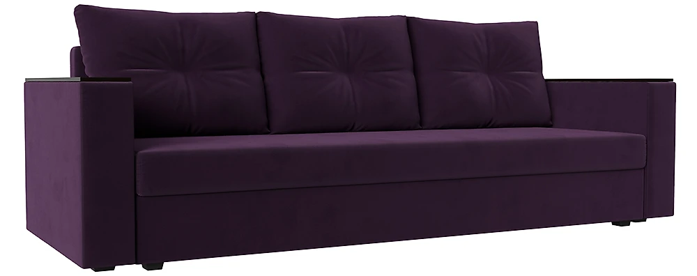 Фиолетовый диван Атланта Лайт без столика Плюш Фиолет