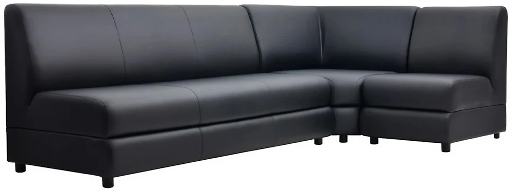 Угловой диван с креслом Берн Блэк
