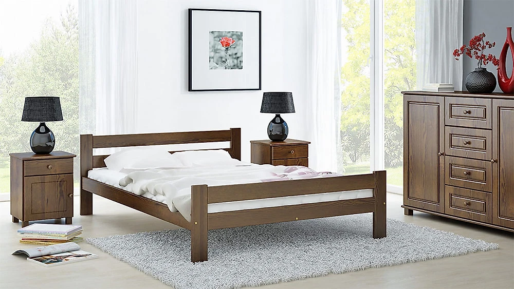 кровать в стиле минимализм Родос 90х200 с матрасом