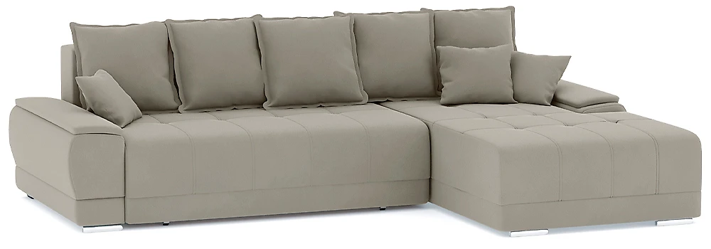 Угловой диван из велюра Nordviks (Модерн) Плюш Плюш Лайт