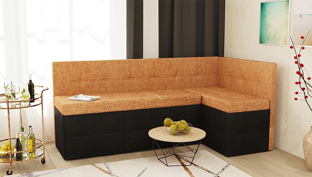 Кухонный диван  Токио (Домино) Комби Терракота угловой