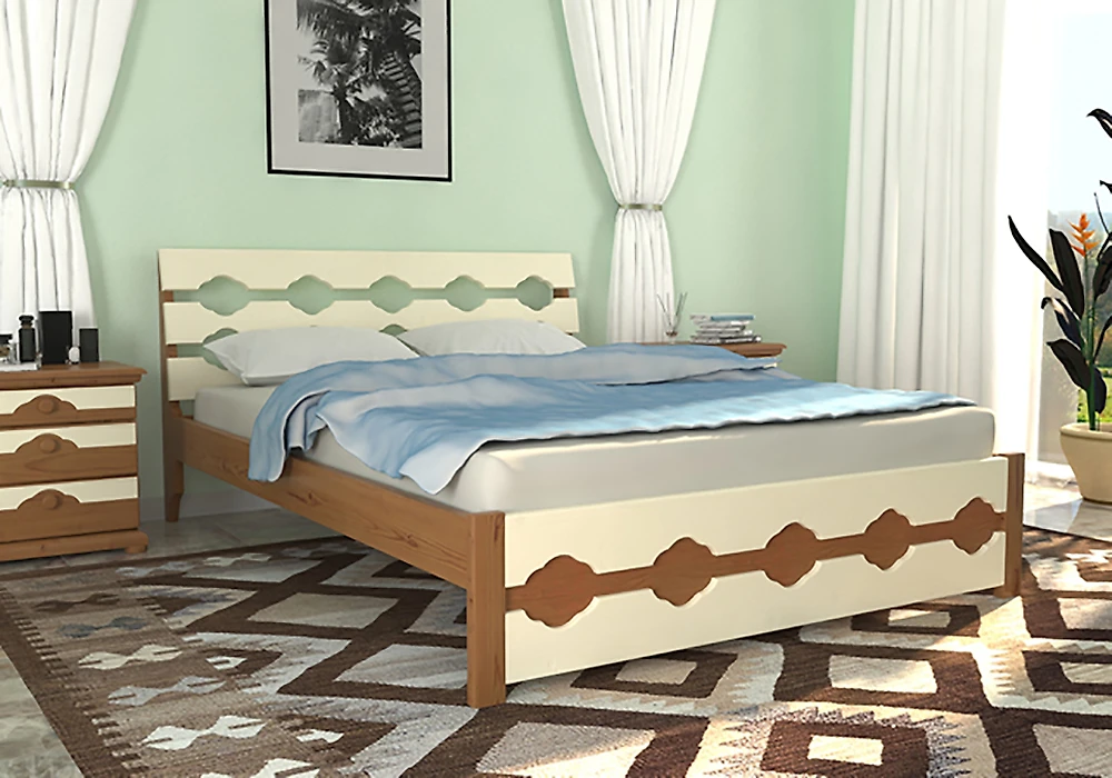 Низкая двуспальная кровать Юлия-15