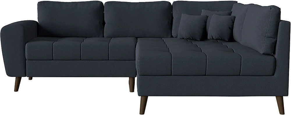 Угловой диван в скандинавском стиле Capstone Плюш Кобальт