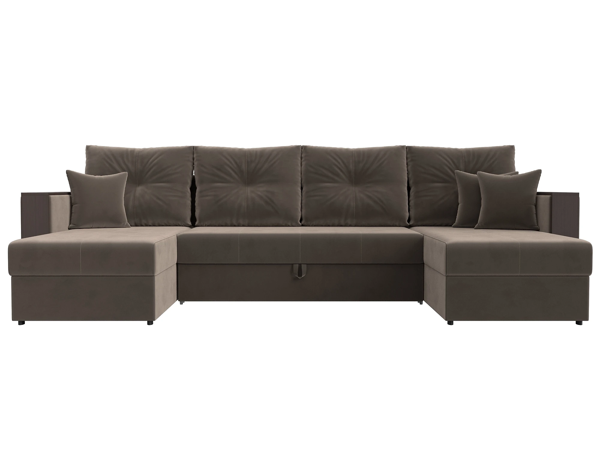 Тканевый угловой диван Валенсия-П Плюш Дизайн 5