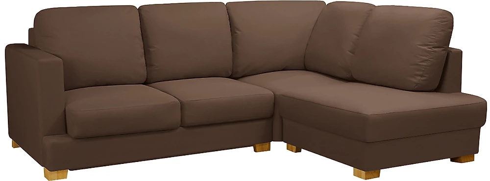 Угловой диван с левым углом Плимут Мини Шоколад
