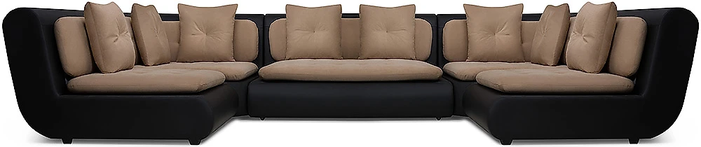 Модульный полукруглый диван Кормак-4 Плюш Латте