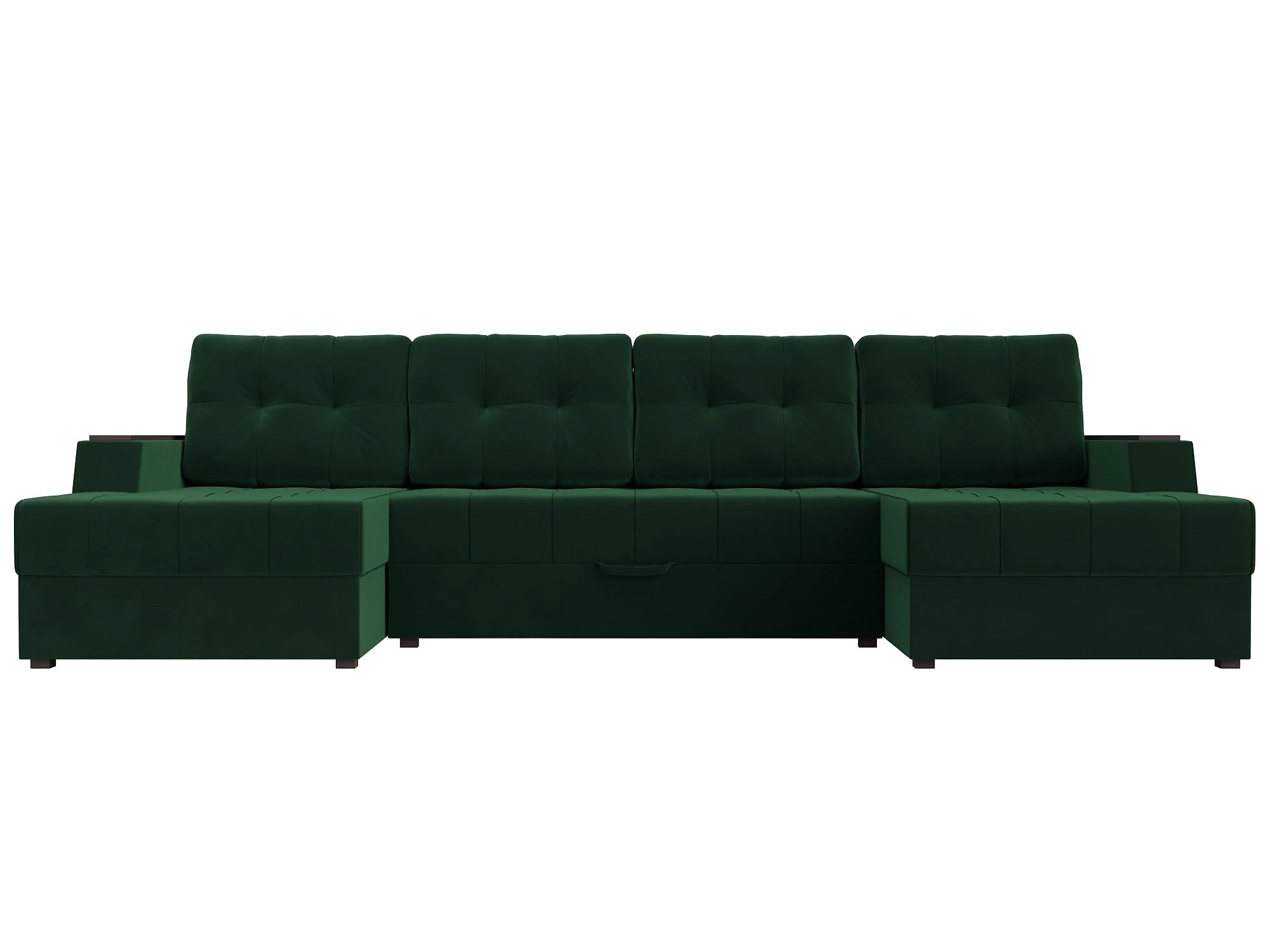 Зелёный модульный диван Эмир-П Плюш Дизайн 3