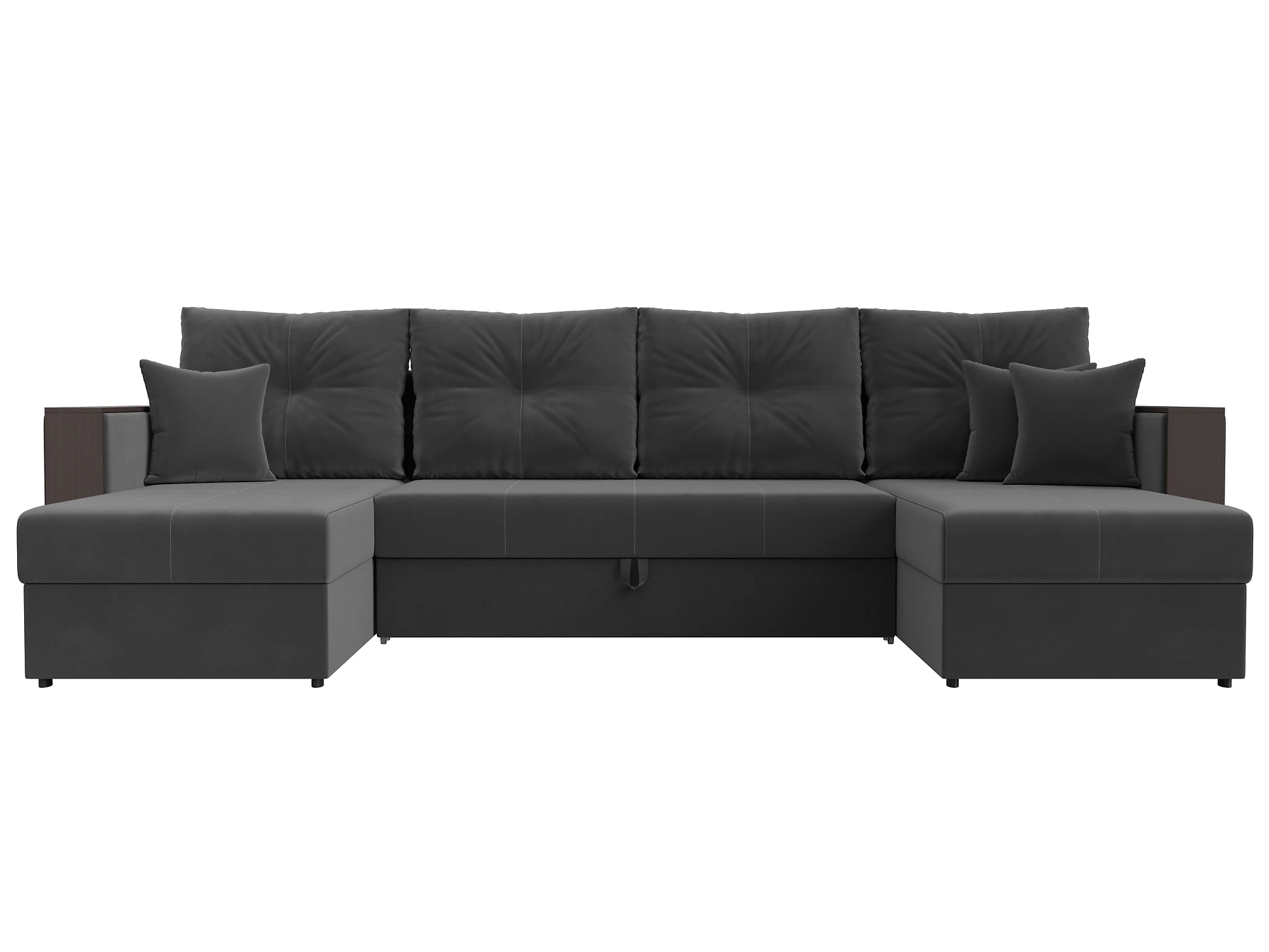 Тканевый угловой диван Валенсия-П Плюш Дизайн 6