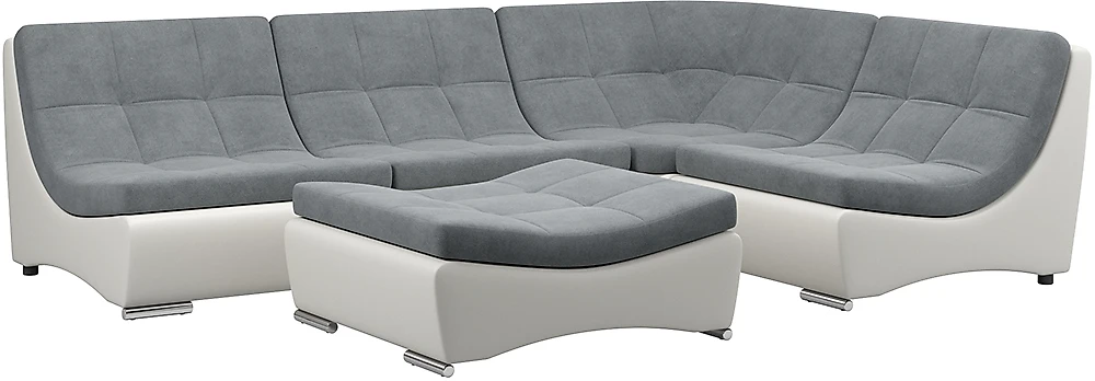 Угловой диван без подушек Монреаль-6 Слэйт