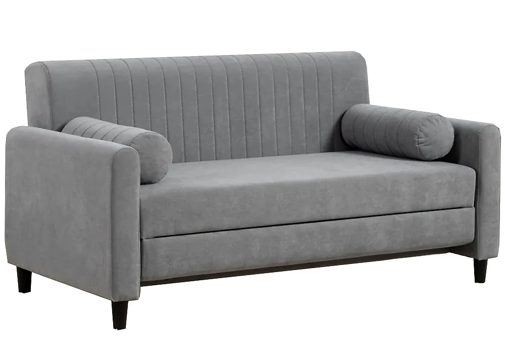 Прямой диван серого цвета Денвер Плюш Дизайн 2