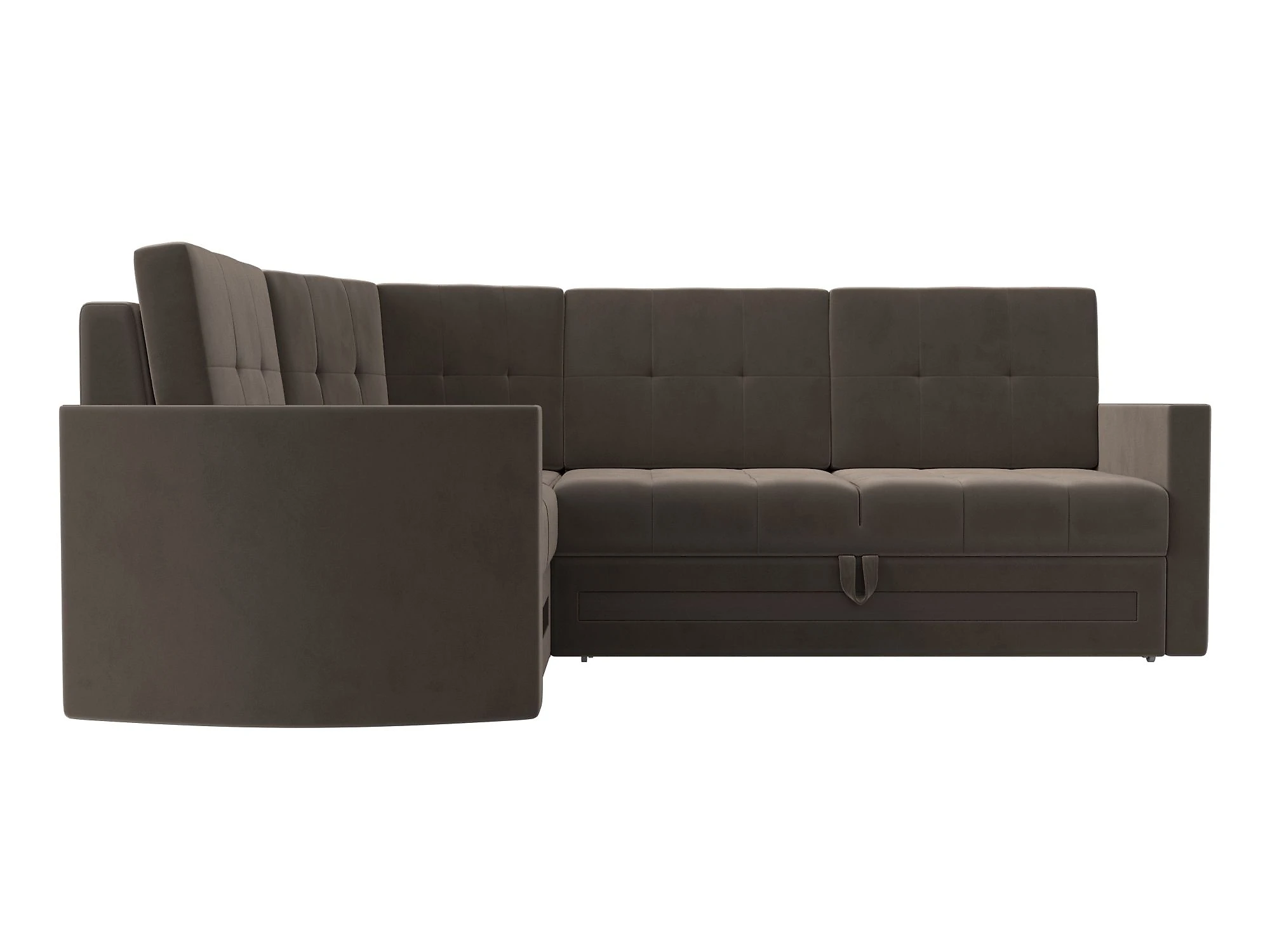 Угловой диван из велюра Белла Плюш Дизайн 9