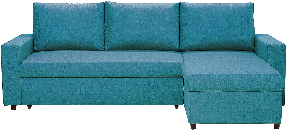 Синий угловой диван Орион (Торонто) Кантри Азур