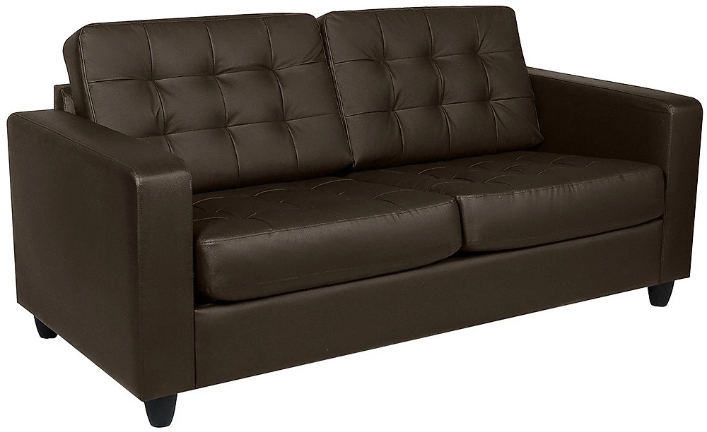 Коричневый диван кожаный Камелот 2-х местный Дизайн 2