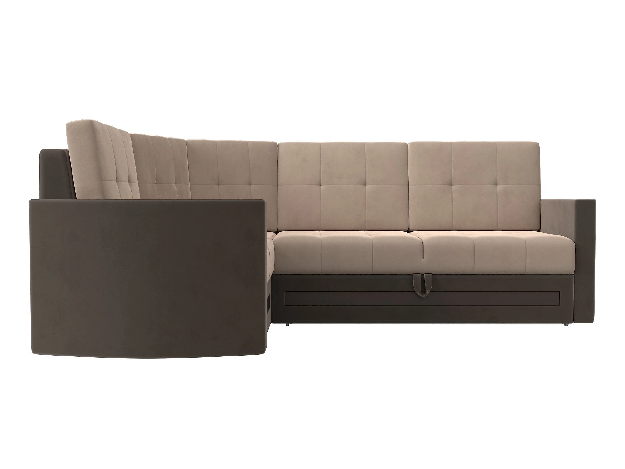 Угловой диван из велюра Белла Плюш Дизайн 2